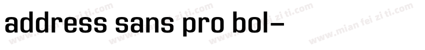 address sans pro bol字体转换